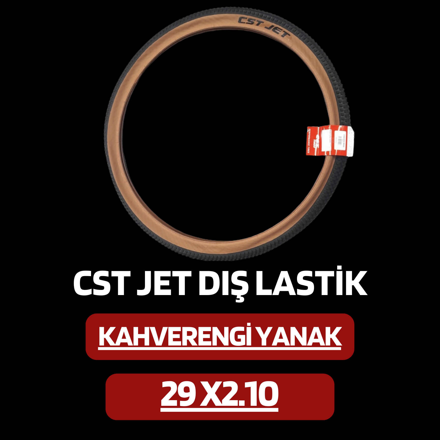 CST Jet 29x2.10 MTB Bisiklet Dış Lastiği Kahverengi Yanak – 29 Jant Dağ Bisikleti Lastiği
