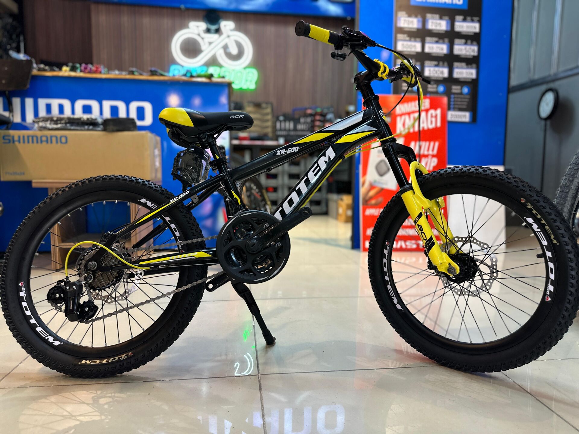 TOTEM XR600 20 JANT DİSK FRENLİ ÇOCUK BİSİKLETİ - SARI SİYAH