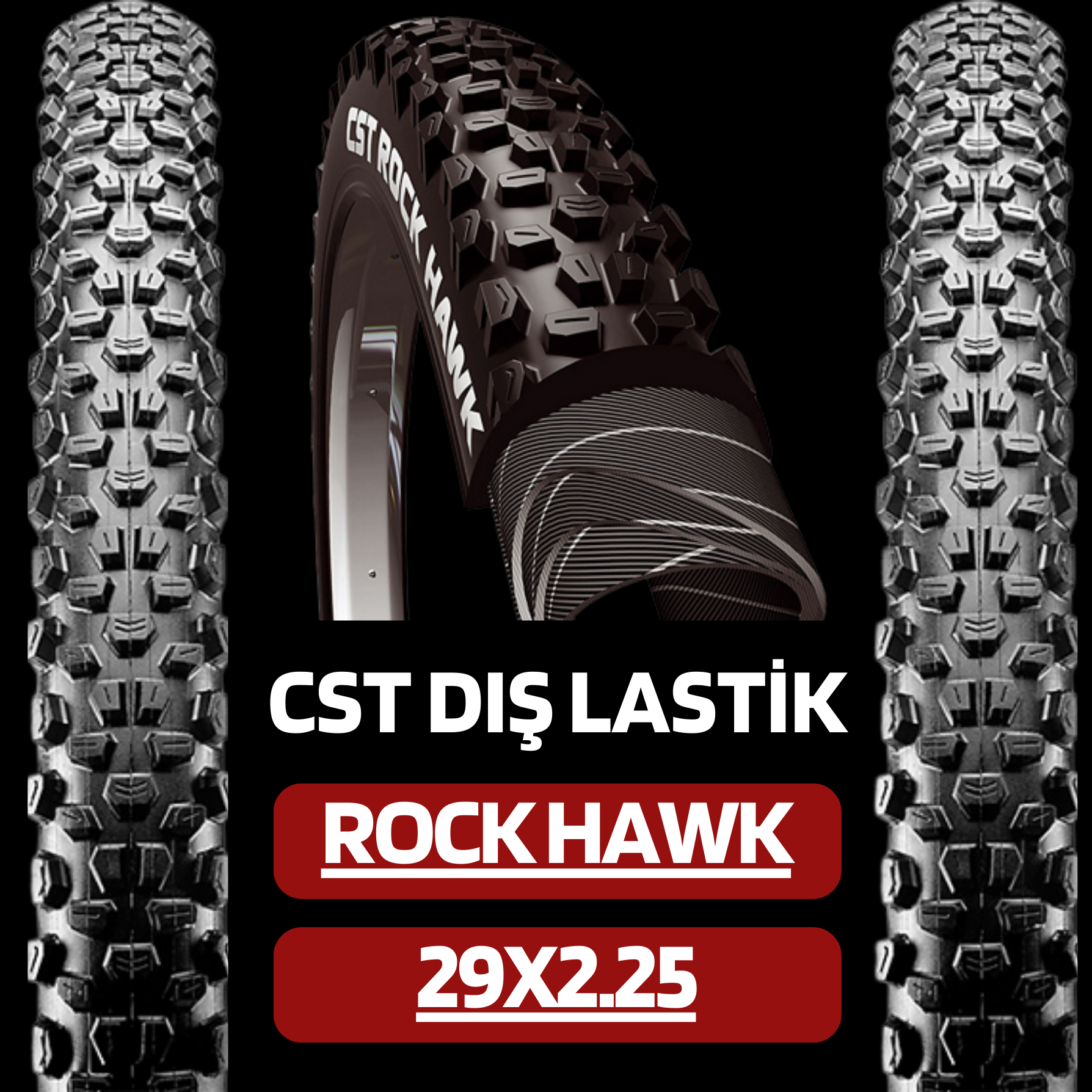 CST Rock Hawk 29x2.25 MTB Bisiklet Dış Lastiği – 29 Jant Dağ Bisikleti Lastiği