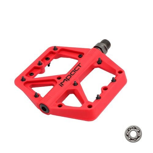 Pedal - COMP, Plastik, Tek Rulmanlı, Kırmızı Kompozit Rulmanlı