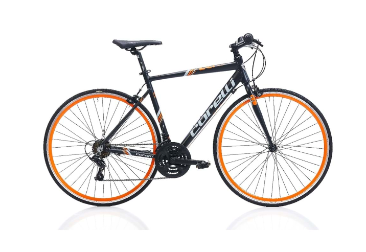 Corelli Fit Bike Zero 700C K:52 21V V Siyah Turuncu Gri Yarış Bisikleti