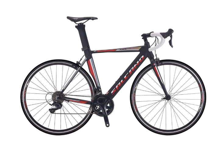 Salcano Xrs044 Sora 570 Mat Siyah Kırmızı Gümüş Yarış Bisikleti