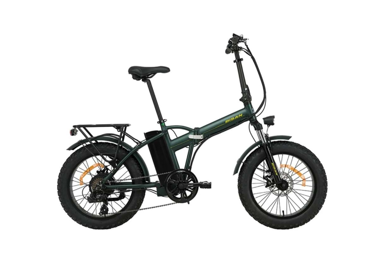 Bisan E-Foldıng F2 20 Jant K:43 7V Md Haki Sarı Katlanır Elektrikli Bisiklet