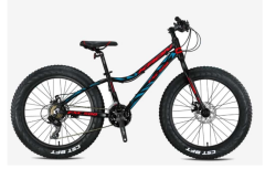 Kron Fxc 500 20J Mtb K:11 7V Md Mat Siyah Kırmızı Mavi Fat Bike