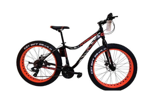 Kron Fxc 500 26J Mtb K:17 21V M.D Mat Siyah Neon Turuncu Gri Fat Bike