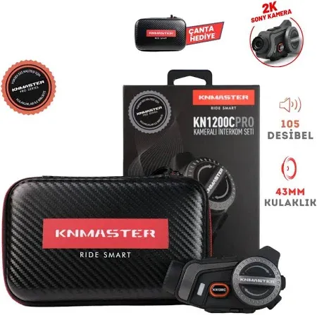 KN1200C Kameralı Motosiklet Kask İnterkom