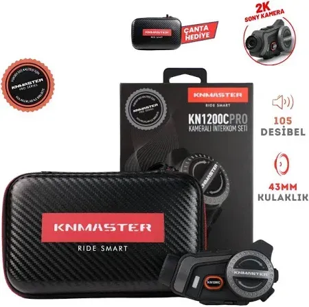 KNMASTER KN1600C Kameralı Motosiklet Kask İnterkom Bluetooth İntercom Kulaklık Seti