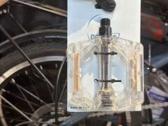 GOLDEN ŞEFFAF BEYAZ PLATFORM PEDAL - BİSİKLET PEDALI