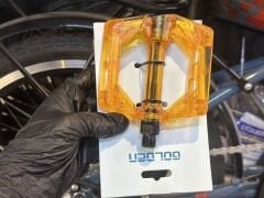 ŞEFFAF TURUNCU PLATFORM PEDAL - BİSİKLET PEDALI