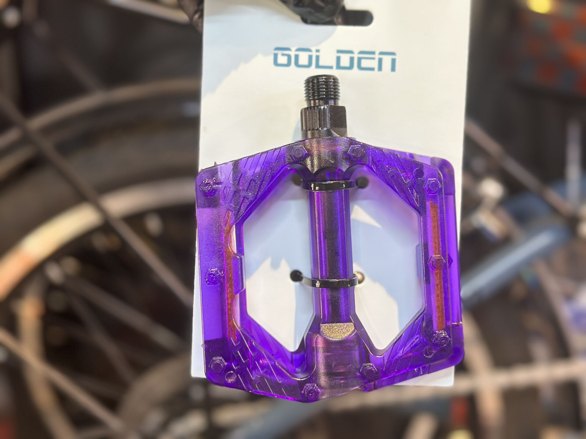 ŞEFFAF MOR PLATFORM PEDAL - BİSİKLET PEDALI