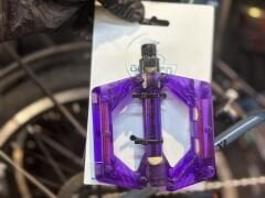 ŞEFFAF MOR PLATFORM PEDAL - BİSİKLET PEDALI