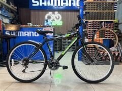 Salcano Excel 26 Jant 21 Vites MTB Dağ Bisikleti Siyah Yeşil V Fren