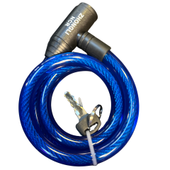 ZHONGLI NCR 12x800 mm ANAHTARLI BİSİKLET KİLİT MAVİ