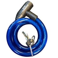 ZHONGLI NCR 12x800 mm ANAHTARLI BİSİKLET KİLİT MAVİ