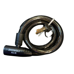 ZHONGLI NCR 12x800 mm ANAHTARLI BİSİKLET KİLİT SİYAH