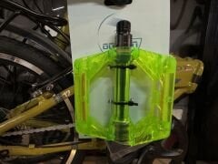 ŞEFFAF YEŞİL PLATFORM PEDAL - BİSİKLET PEDALI