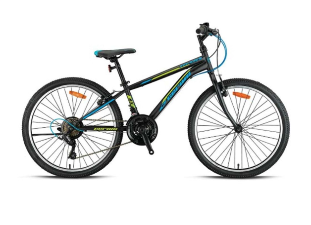 Kron Geroni Mars 24 Jant 21V Dağ Bisikleti | Mat Siyah / Lime / Mavi