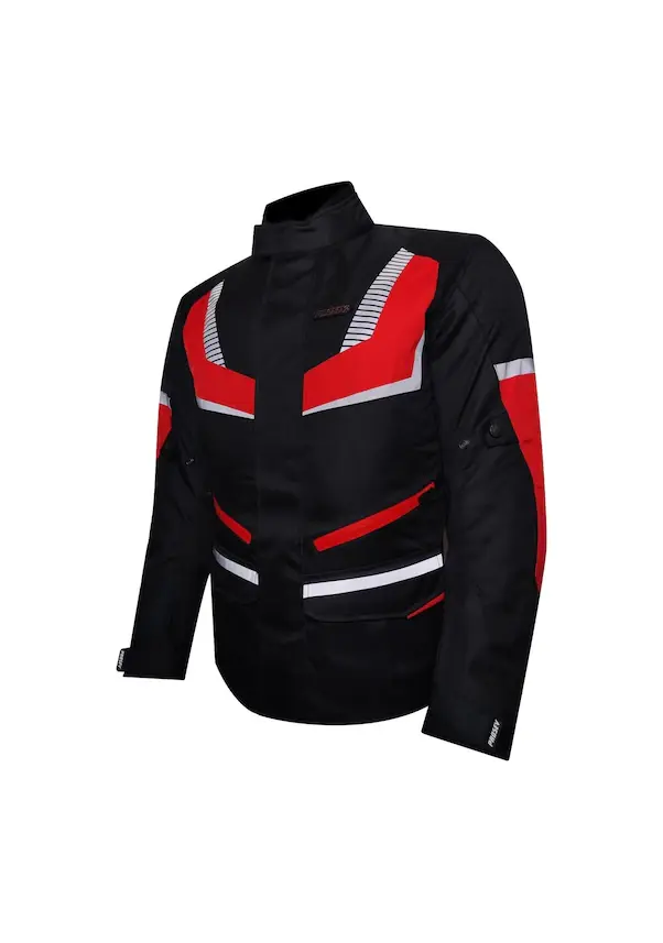 Prosev Ark01 4 Mevsim Uzun Motosiklet Montu Kırmızı Siyah