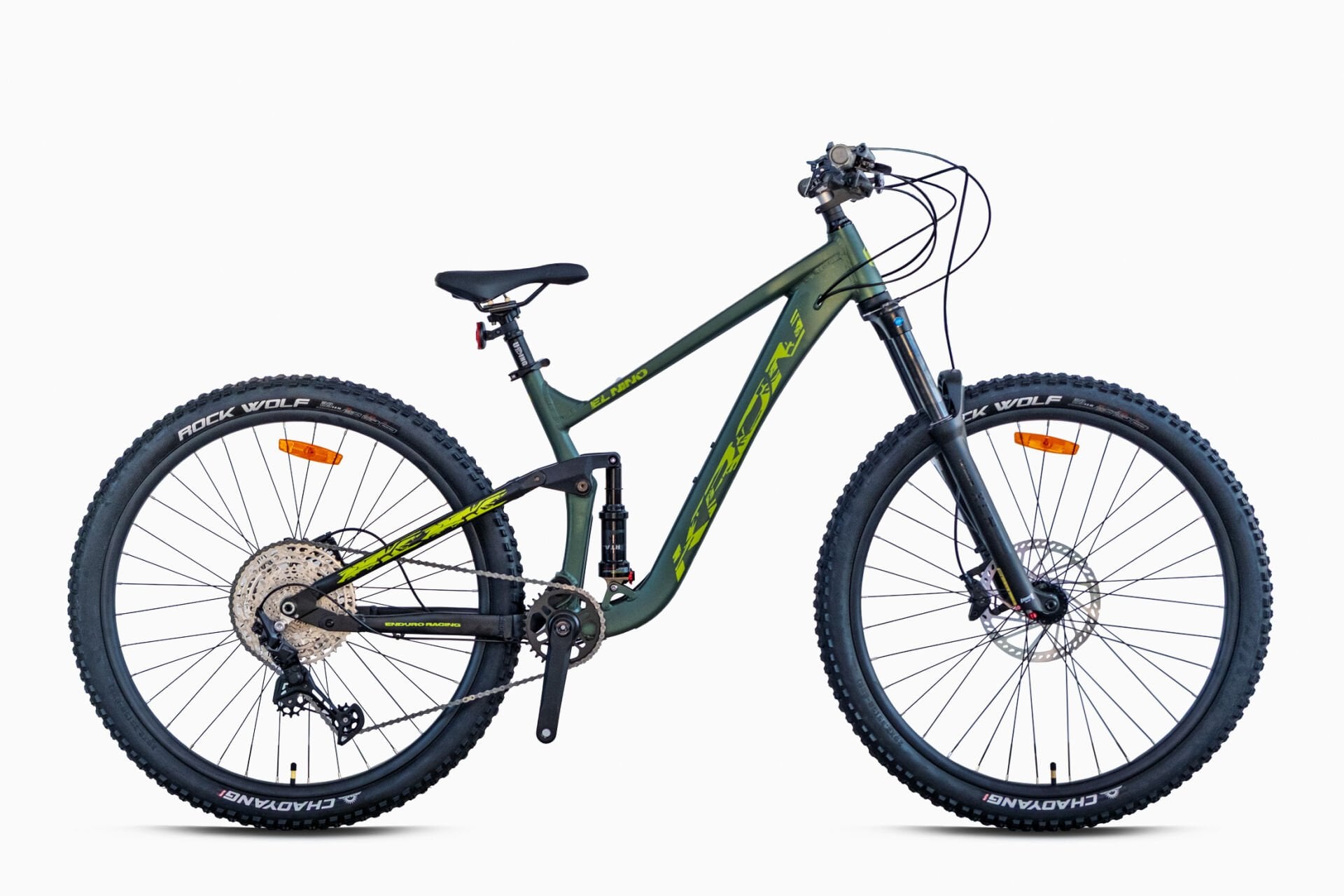 Kron El Nino 29 Jant 1x11 Full Süspansiyon Dağ Bisikleti Yeşil Shimano Deore
