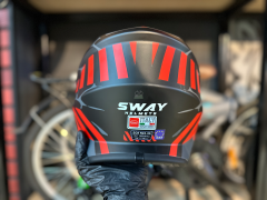 SWAY 618 Alert Cross Kask XL Beden Siyah Kırmızı | Bisiklet Motosiklet Enduro Kaskı